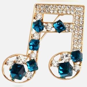2 Music Notes Brooches